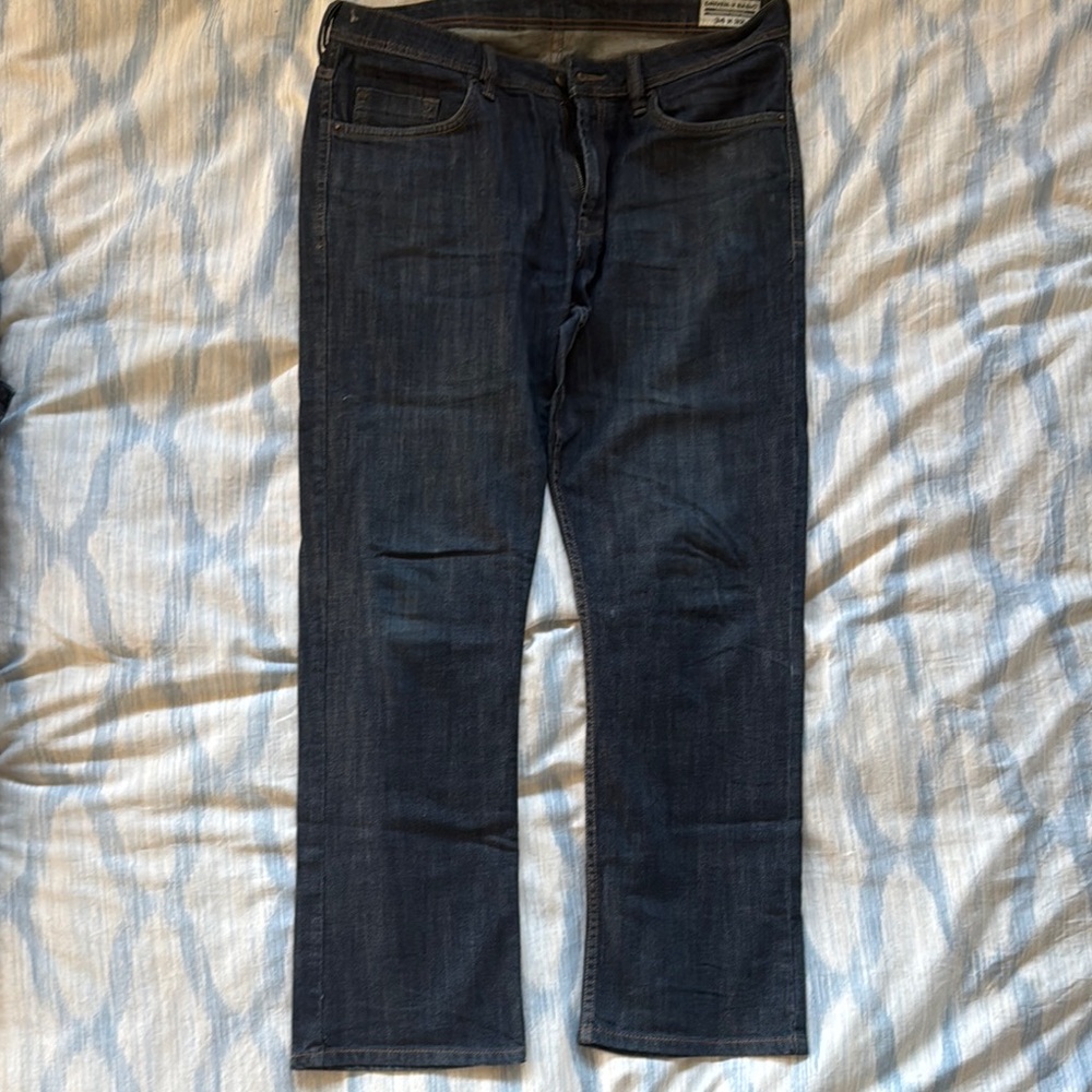 Buffalo David Bitton Dark Blue Straight Jeans